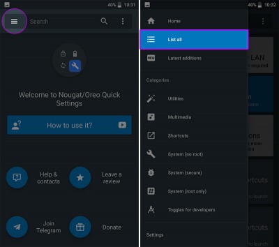 Hướng dẫn thêm 50 tính năng vào Quick Settings Android