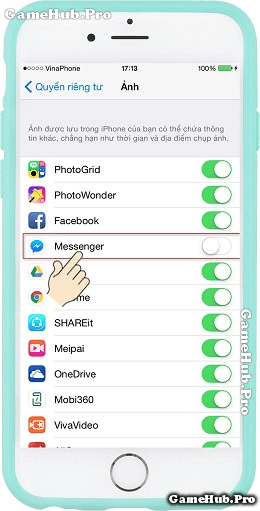 Messenger Sửa lỗi không thể gửi được ảnh trên iPhone