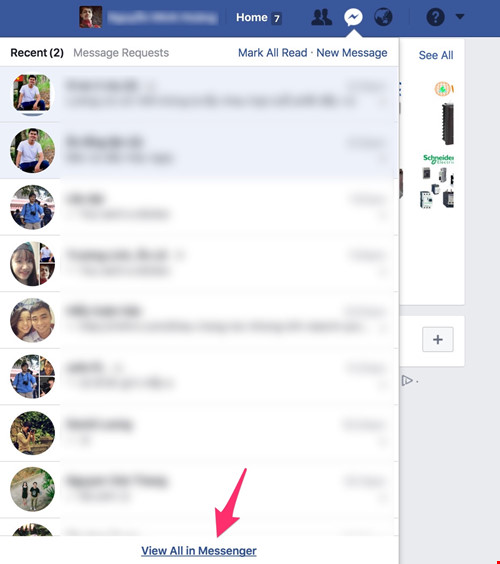 Cách ẩn tin nhắn quan trọng trên Facebook Messenger