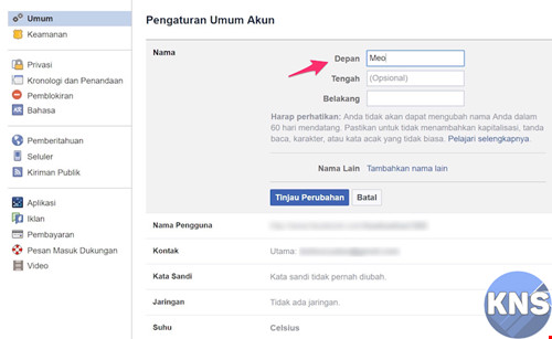 Hướng dẫn cách đổi tên Facebook 1 chữ trên Máy Tính
