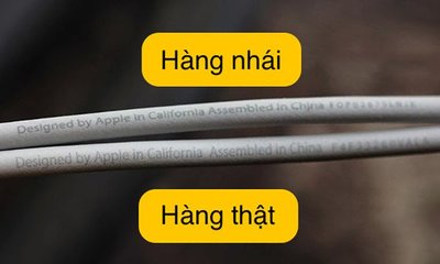 Cách phân biệt cáp sạc iPhone chính hãng và hàng nhái