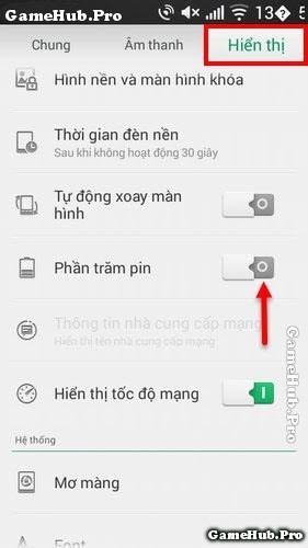 Thủ thuật hiển thị phần trăm pin trên điện thoại Oppo