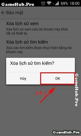 Thủ thuật xóa lịch sử đả xem Youtube trên điện thoại