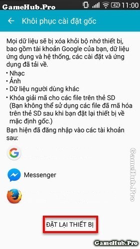 Hướng dẫn xóa tất cả nội dung điện thoại Samsung Galaxy