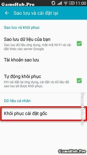 Hướng dẫn xóa tất cả nội dung điện thoại Samsung Galaxy