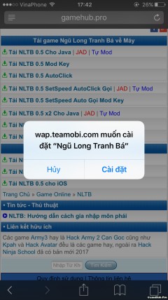 Hướng dẫn cài đặt game NLTB trên iPhone/iPad iOS