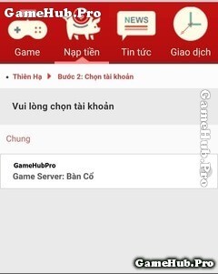 Bảng giá và Cách nạp vàng game Thiên Hạ Garena qua mShop