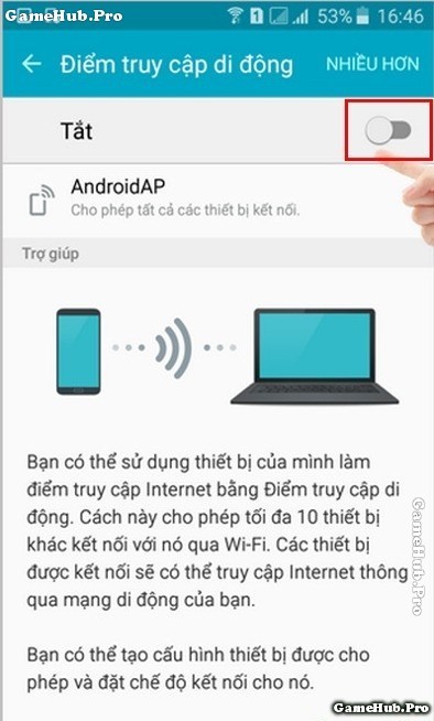 Hướng dẫn cách phát Wifi trên Samsung Galaxy J7 2016