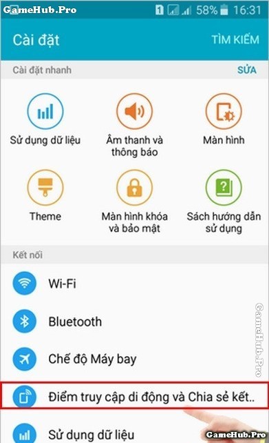 Hướng dẫn cách phát Wifi trên Samsung Galaxy J7 2016