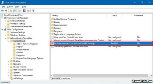 Cách chặn truy cập Settings và Control Panel trên Windows 10
