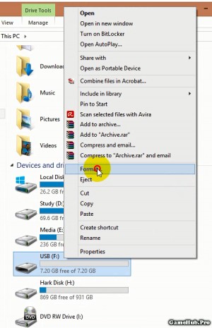 Khắc phục lỗi không Copy được File lớn hơn 4GB vào USB