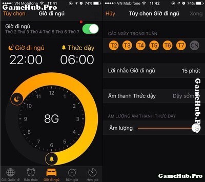 Tìm hiểu tính năng hẹn giờ đi ngủ và thức dậy iOS 10