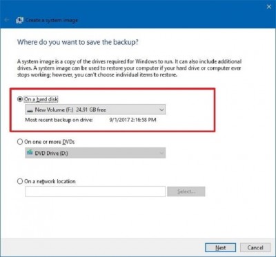 Hướng dẫn sao lưu, khôi phục ổ đĩa trên Windows 10