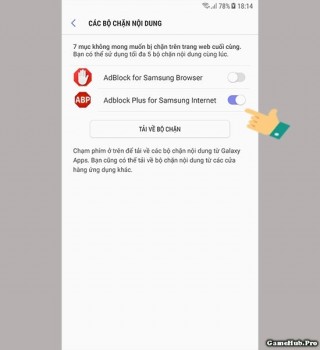Mẹo chặn quản cáo trên Samsung Internet dễ dàng