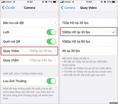 Những cách giảm dung lượng Video trên iOS (iPhone/iPad)